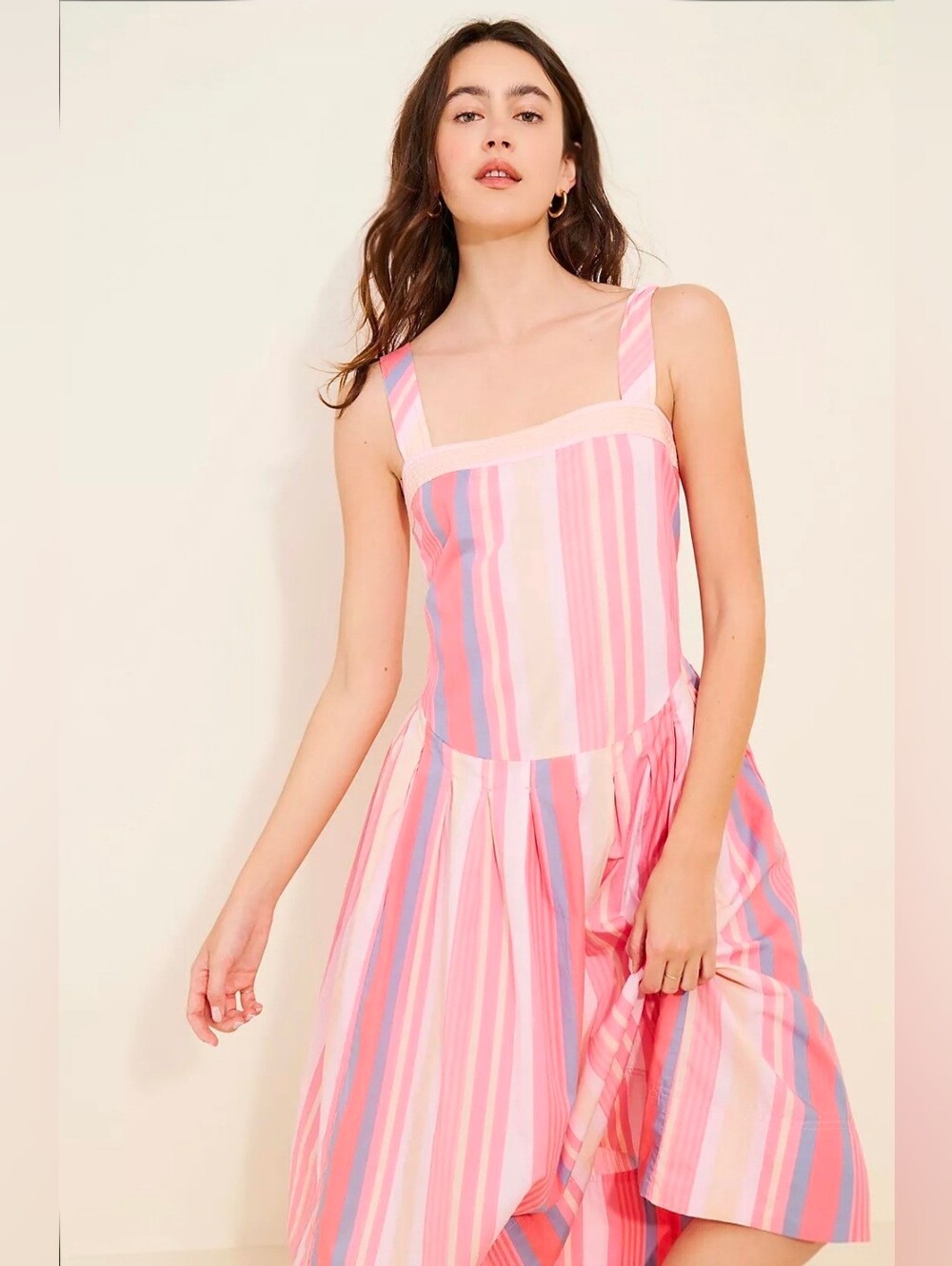 NWOT-Primavera Stripe Midi Dress